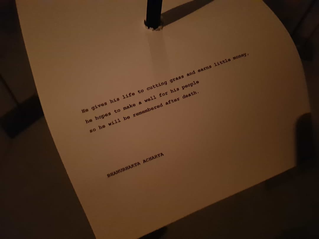 Picture of a quote written on piece of paper