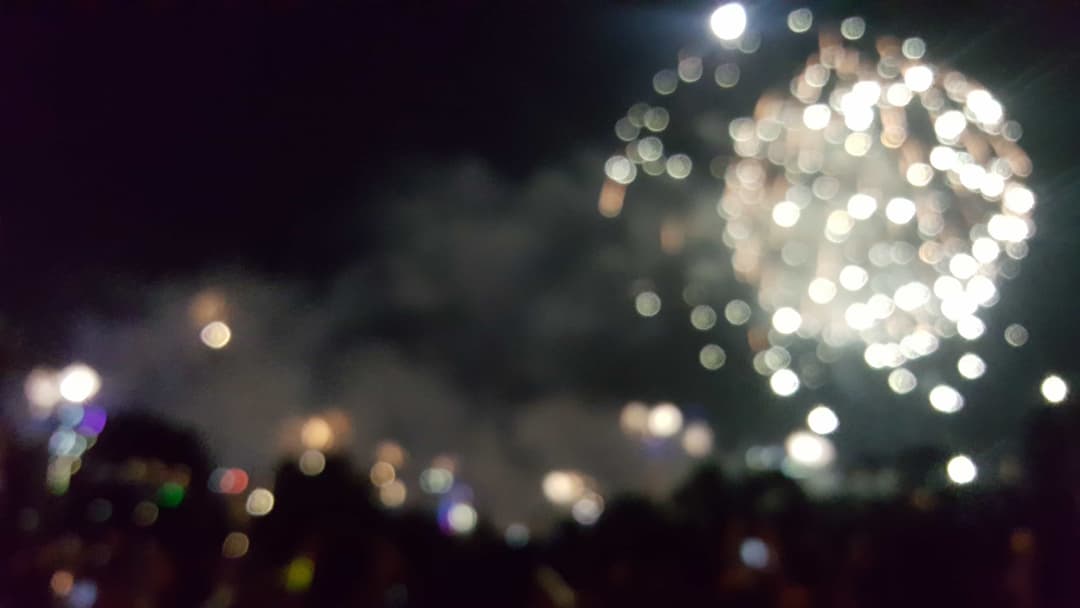 Blurred photo of fireworks